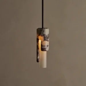 Modern Luxury Marble Pendant Ceiling Light Natural Stone LED Chandelier for Living Dining Room Restaurant Bedside Hanging Lamp